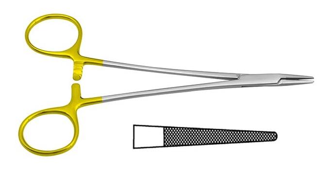 TC MICROVASCULAR Голкотримач; прямий; із зубчиками; 14,0см. Tontarra Medizintechnik GmbH